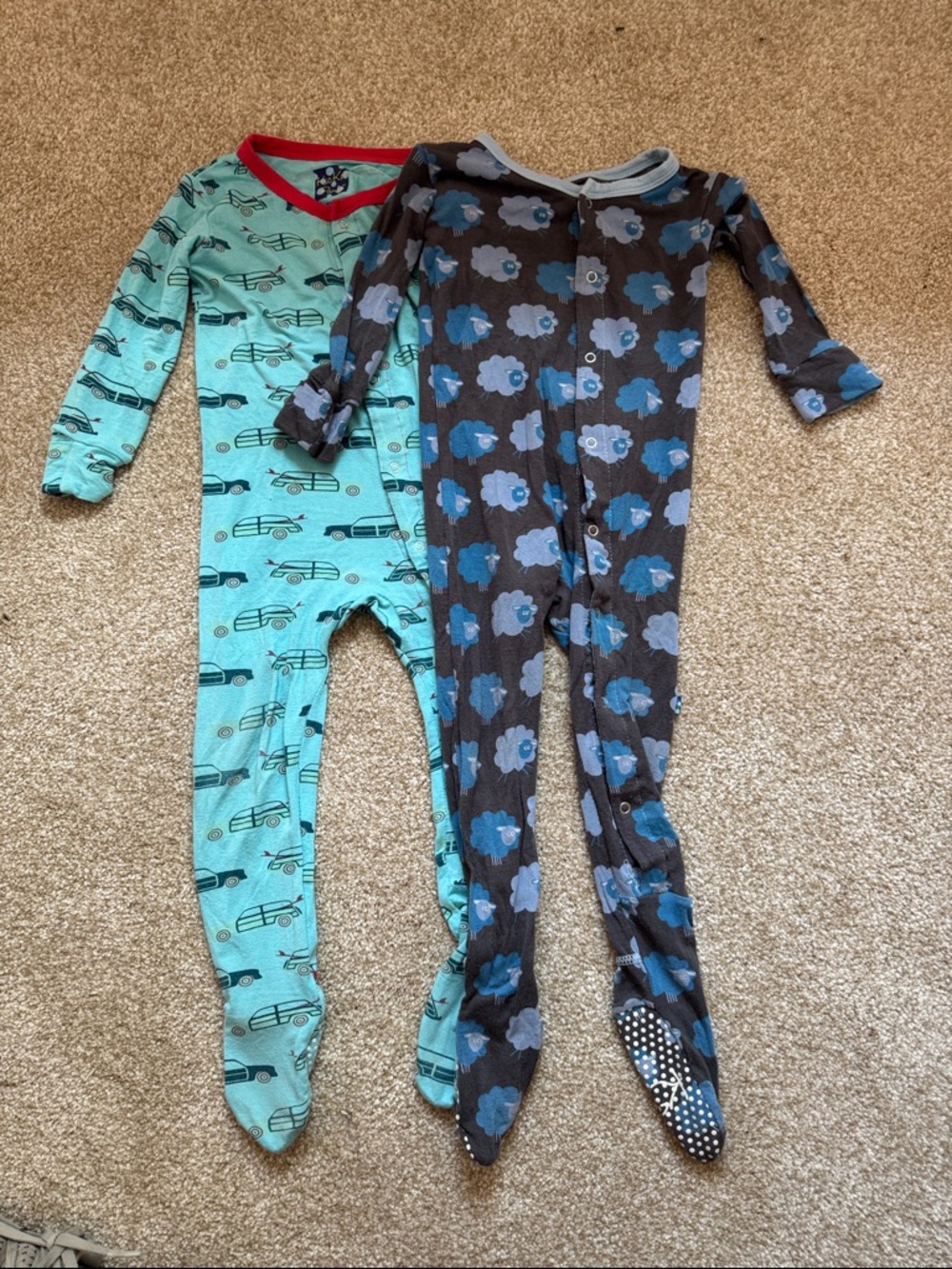 Retired patterns! Kickee Pants Long-Sleeve pajamas - 12-18 M 2 pack